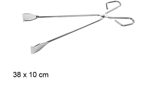 [201357] Stainless barbecue tongs 38 cm