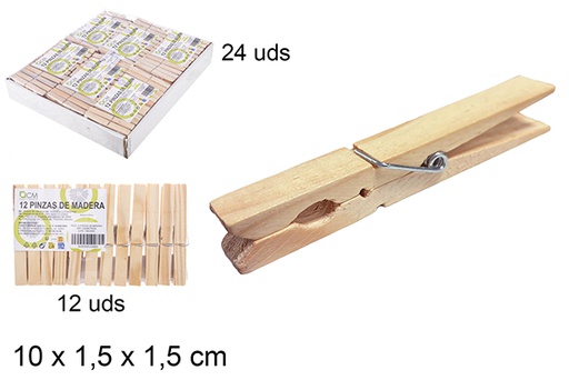 [102080] Pack 12 mollette in legno 