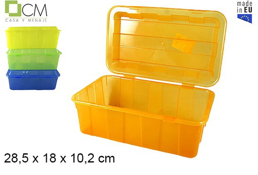 [102894] Contenant en plastique couleurs assorties