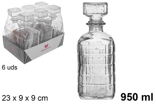 [105430] Botella cristal licor Tajo 950 ml