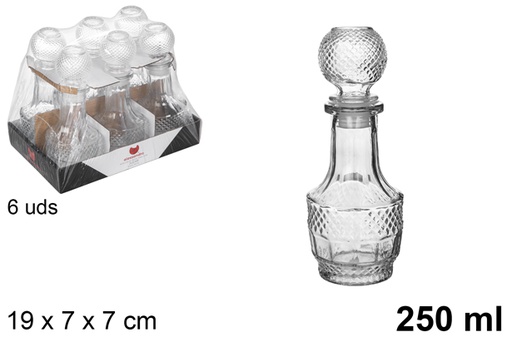 [105434] Bouteille en verre pour alcool Júcar 250 ml