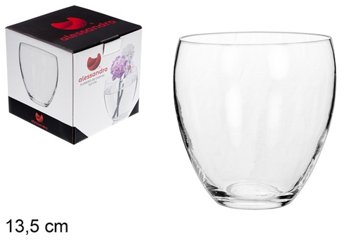[105516] Glass flower vase 13,5 cm
