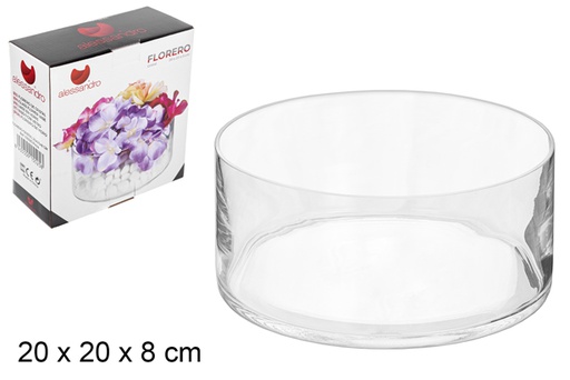 [105525] Florero cristal redondo 20 cm