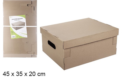 [101764] Boîte en carton multifonction marron 45x35x20 cm