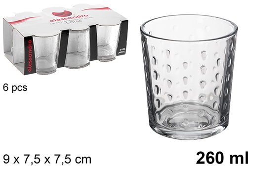 [100009] Pack 6 Gotas water glass 260 ml