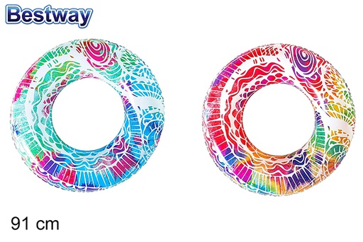 [200228] Inflatable float in assorted colors bag bw 91 cm