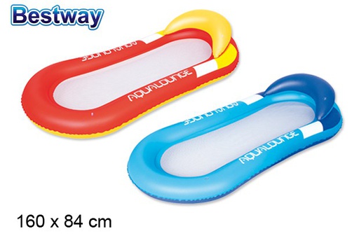 [200269] Inflatable mattress net pillow box bw 160x84 cm