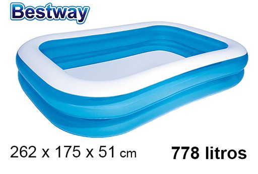 [200313] Piscina hinchable rectangular azul caja bw 778 l.