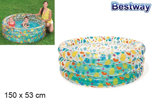 [202923] Piscina gonfiabile trasparente Sea Life 150x53 cm