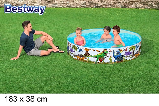 [202948] Piscina inflável de dinossauros Fill y Fun 183x38 cm