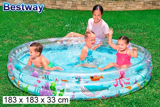 [203023] Inflatable pool with seabed box bw 183x33 cm