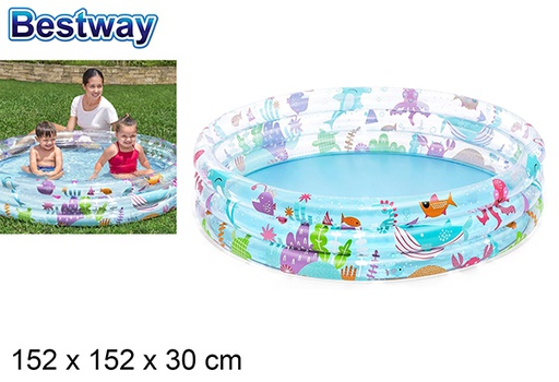 [203043] Piscina hinchable fondo marino bolsa bw 152x30 cm