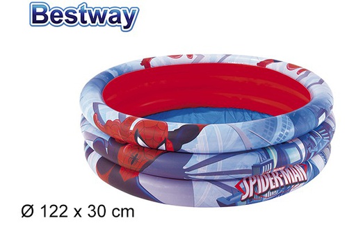 [203059] Piscina inflável 3 argolas Spiderman 122 cm