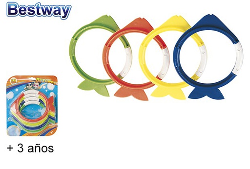 [105978] Pack aros piscina forma pez colores surtidos