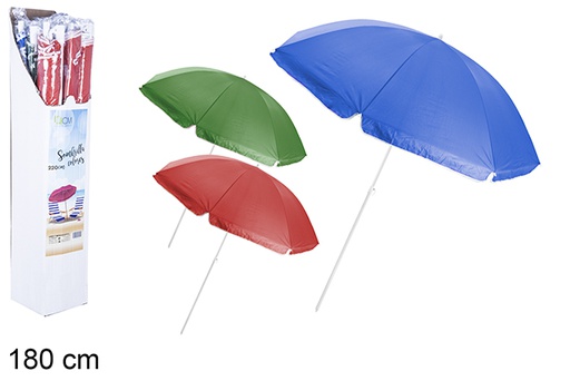 [106099] Sombrilla playa colores surtidos 180 cm