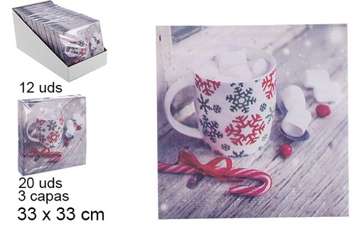 [105699] 20 servilletas dec.taza navidad 3 capas
