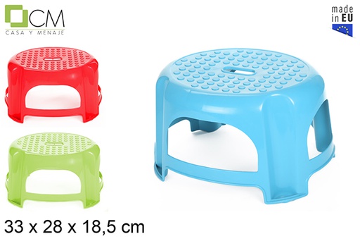[103041] Plastic stool assorted colors 33x28 cm