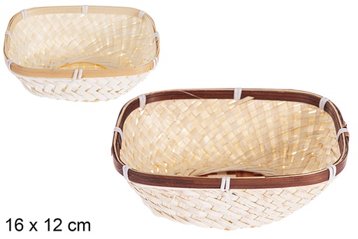 [100255] Natural brown bread basket 15x13 cm