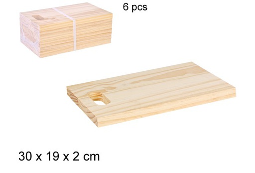 [105270] Tabla cortar de madera mediana 30x19 cm