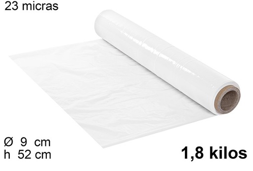 [106151] White stretch film 23 microns 1,80 kg