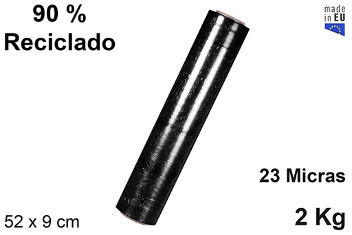 [106152] Black stretch film 23 microns 2 kg