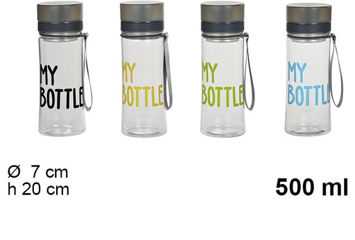 [101509] Transparent plastic water bottle 500 ml