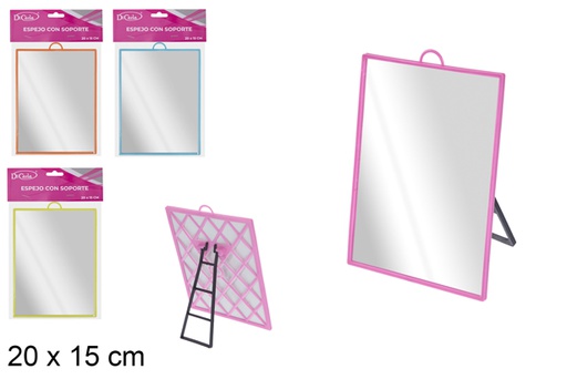 [104819] Rectangular mirror with support 20x15 cm