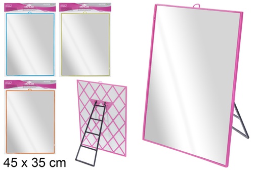 [104821] Rectangular mirror with support 45x35 cm