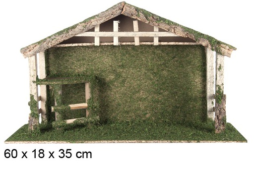 [106364] Cabane en bois 60x18x35 cm