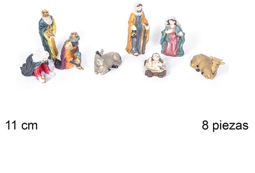 [106383] Presepe di Natale 8 pezzi 11 cm