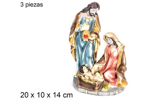 [106394] Presépio de Natal 3 peças 20 cm