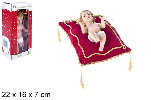 [106398] Gesù Bambino con cuscino 20 cm