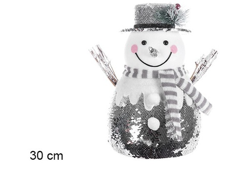 [106469] Boneco de neve brilhante de Natal 30 cm