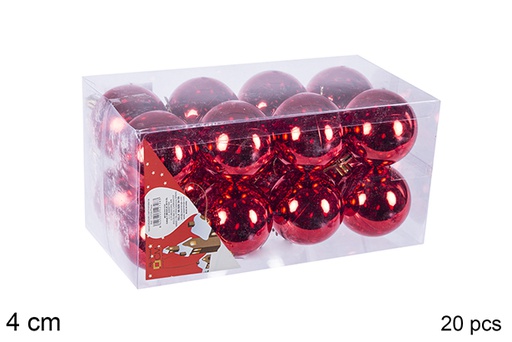 [106606] Pack 16 shiny red balls 4 cm