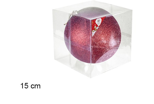 [106902] Red glitter ball 15 cm