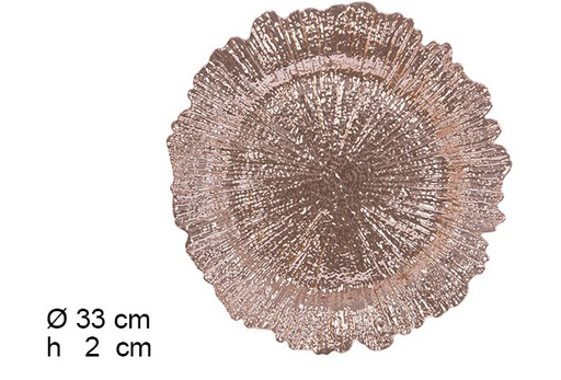 [105927] Low gloss bronze vintage plate 33 cm