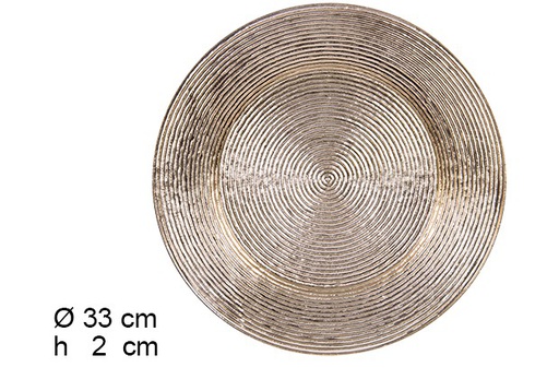 [105928] Golden greek charger plate 33 cm 