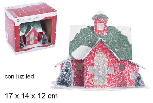 [106325] Casa de Natal brilhante com luz LED