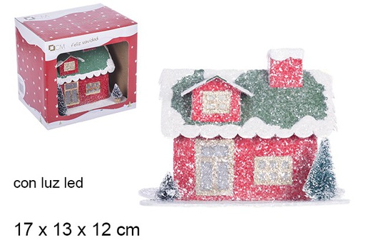 [106326] Maison de Noël lumineuse avec lumière LED