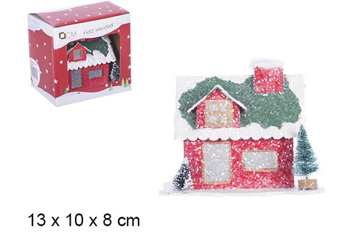 [106341] Red/green shiny Christmas house