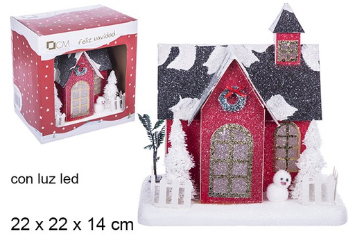 [106350] Glowing Christmas House with LED Light