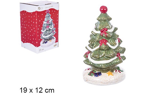 [106427] Árbol cerámica Navidad 19 cm