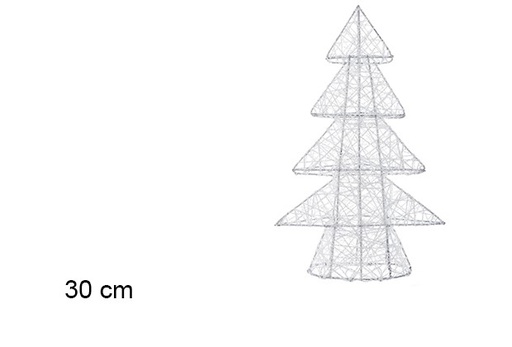 [107079] Árbol Navidad brillante blanco 30 cm