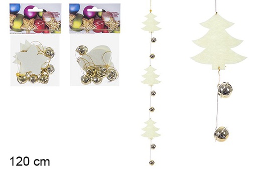 [107333] Gold metal pendant 3 models 120 cm