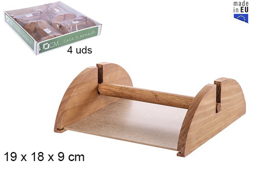 [105366] Mahogany wood napkin holder