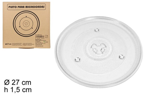 [100507] Piatto microonde in vetro 27 cm