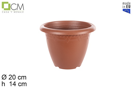 [103015] Vaso de plástico Elsa em terracota 20 cm