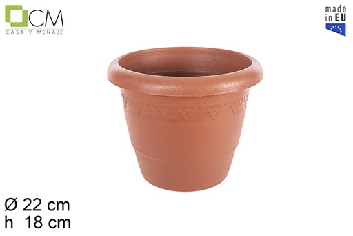 [102934] Maceta plástico Elsa terracota 22 cm