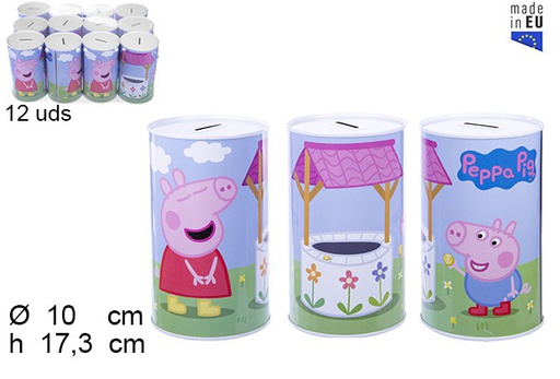 [101920] Cofrinho de metal Peppa Pig 10x17 cm