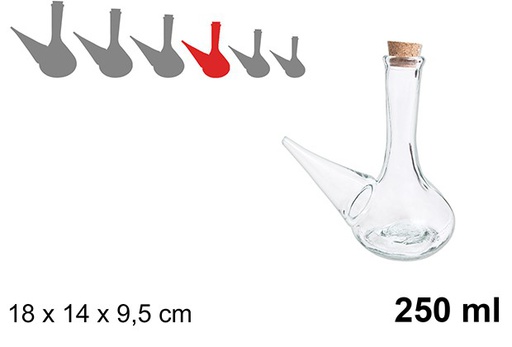 [107428] Pichet en verre avec bouchon en liège 250 ml